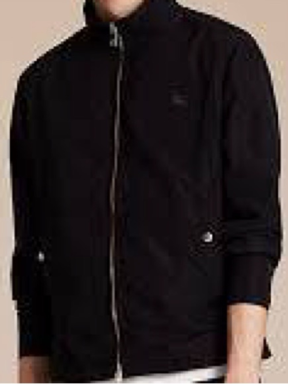 Burberry Black Zip-Up Bomber Jacket